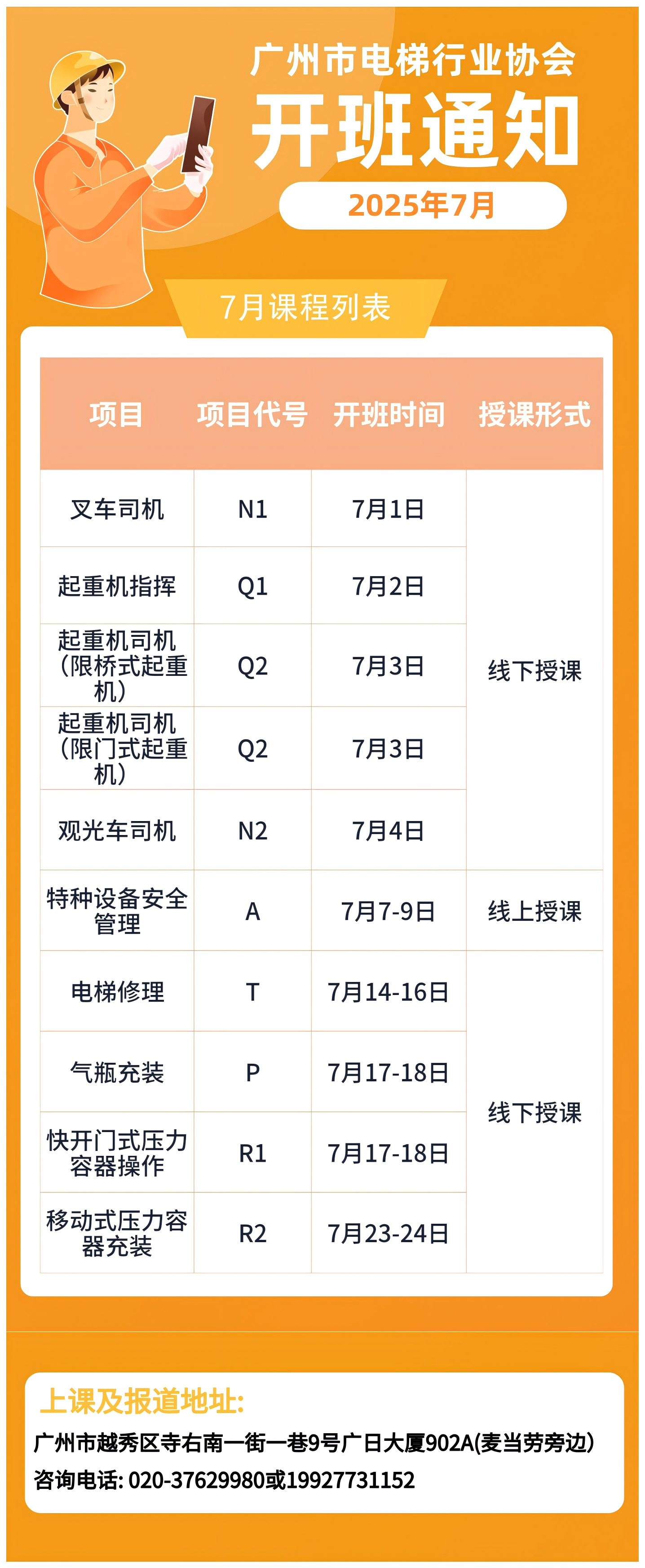 【培训专区】2025年7月开班通知